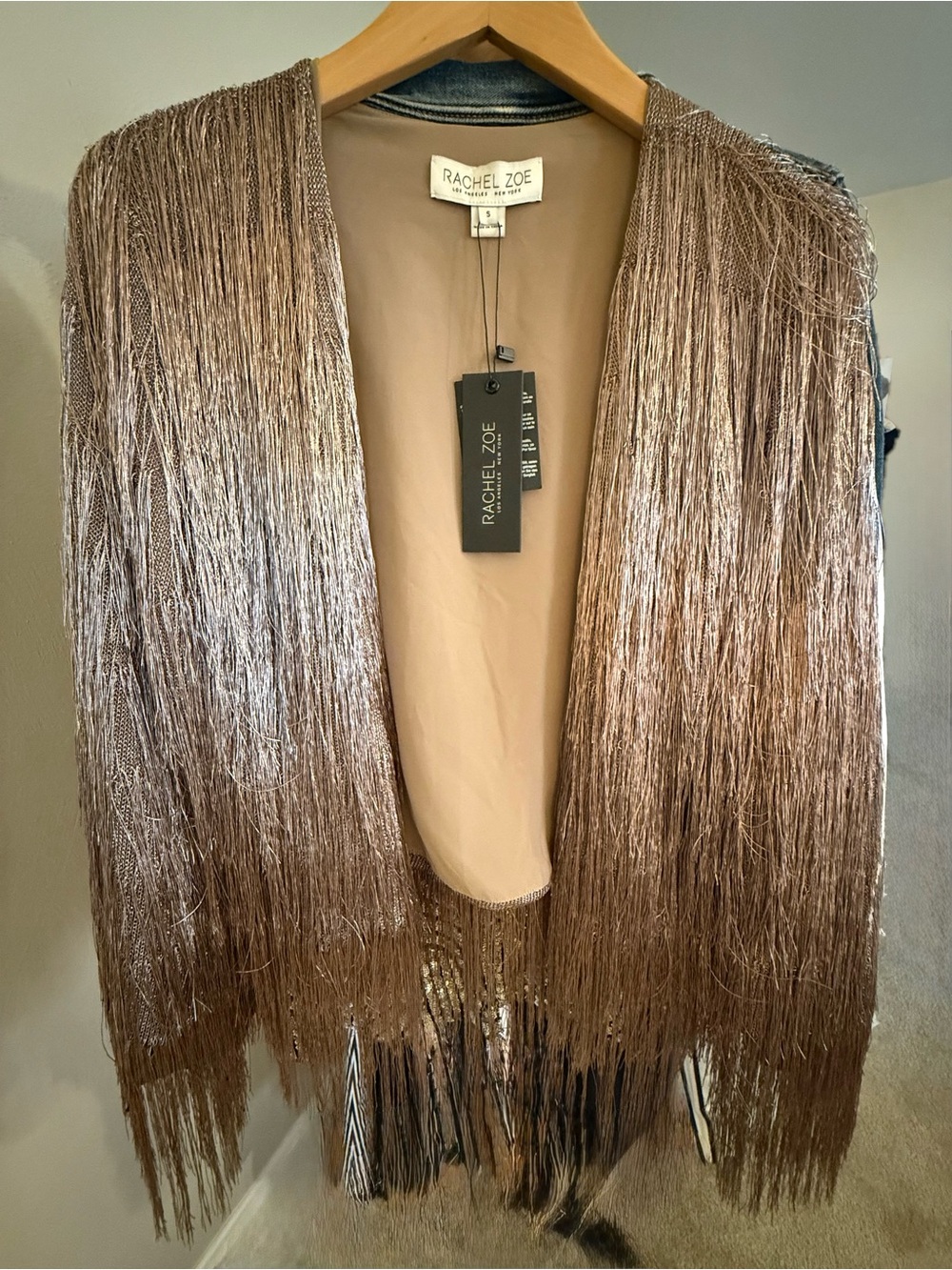 Rachel Zoe Bronze Fringe Jacket